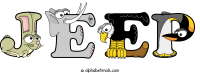 jeep animal word art