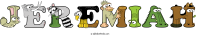jeremiah animal word art