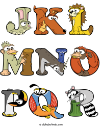 jkl-mno-pqr animal word art