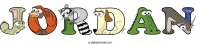 jordan animal word art