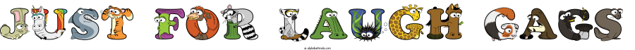 Just For Laugh Gags animal word art spelling Just For Laugh Gags with Alphabetimals - cartoon alphabet animals