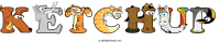 ketchup animal word art