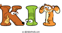 kit animal word art
