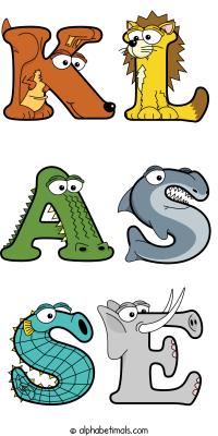 kl-as-se animal word art