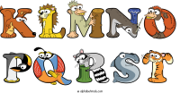 klmno-pqrst animal word art
