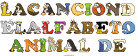lacanciond-elalfabeto-animal-de animal word art