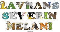 lavrans-severin-melani animal word art