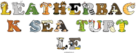 leatherbac-k-sea-turt-le animal word art
