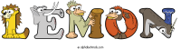 lemon animal word art