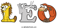 leo animal word art