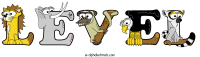 level animal word art