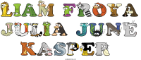 liam-froya-julia-june-kasper animal word art