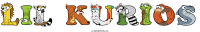 lil-kurios spelled using animal alphabet letters