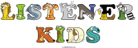 listener-kids animal word art