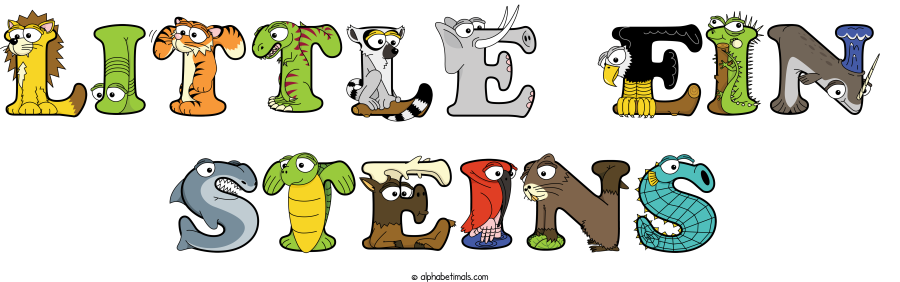 Little Ein Steins animal word art spelling Little Ein Steins with Alphabetimals - cartoon alphabet animals