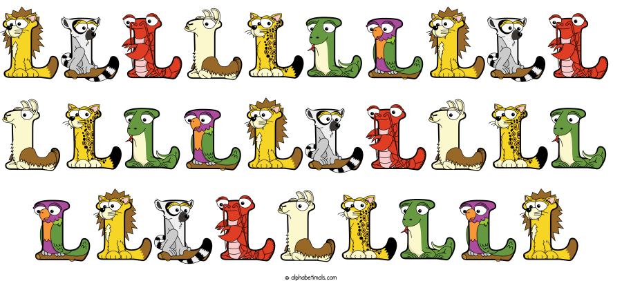 Llllllllll Llllllllll Lllllllll animal word art spelling Llllllllll Llllllllll Lllllllll with Alphabetimals - cartoon alphabet animals