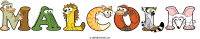 malcolm animal word art