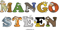 mango-steen animal word art