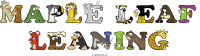 maple-leaf-leaning animal word art