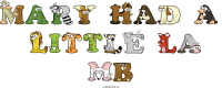 mary-had-a--little-la-mb animal word art