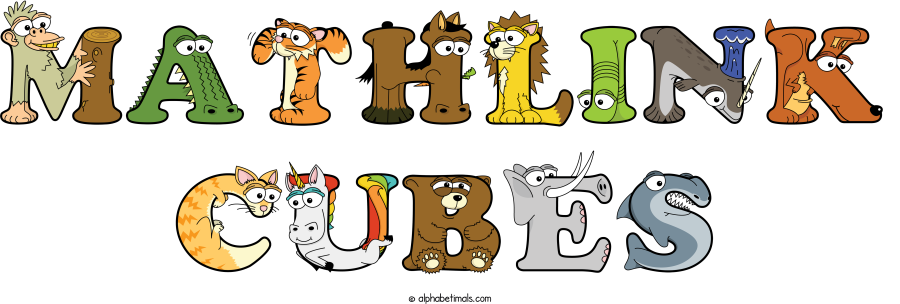 Mathlink Cubes animal word art spelling Mathlink Cubes with Alphabetimals - cartoon alphabet animals