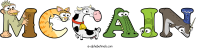 mccain animal word art