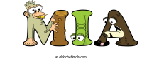 mia animal word art