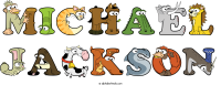 michael-jackson animal word art