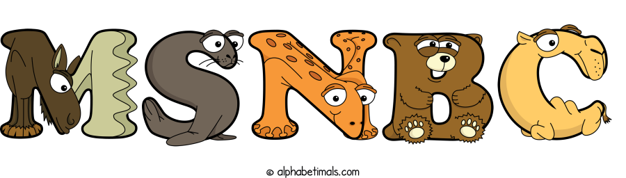 Msnbc animal word art spelling Msnbc with Alphabetimals - cartoon alphabet animals
