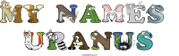 My Names  Uranus animal word art