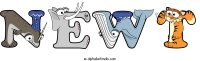 newt animal word art