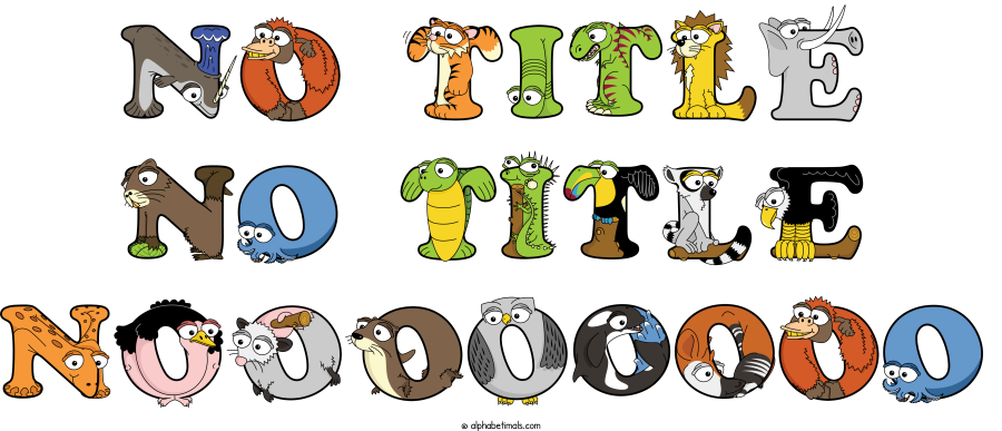 No Title No Title Noooooooo animal word art spelling No Title No Title Noooooooo with Alphabetimals - cartoon alphabet animals
