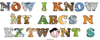 Now I Know  My Abcs N Extwont S animal word art