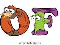 of spelled using animal alphabet letters