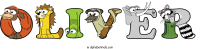 oliver animal word art