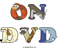 on-dvd animal word art
