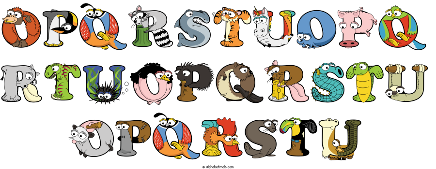 Opqrstuopq Rtuopqrstu Opqrstu animal word art spelling Opqrstuopq Rtuopqrstu Opqrstu with Alphabetimals - cartoon alphabet animals