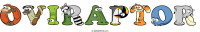 oviraptor spelled using animal alphabet letters