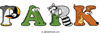 park animal word art