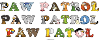 paw-patrol-paw-patrol-paw-patol spelled using animal alphabet letters
