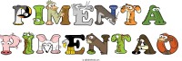 pimenta-pimentao spelled using animal alphabet letters
