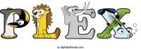 plex animal word art