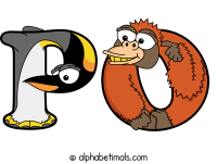 po animal word art