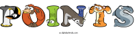 points animal word art