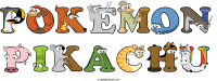 pokemon-pikachu animal word art