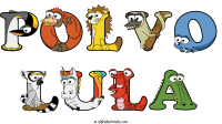 polvo-lula animal word art