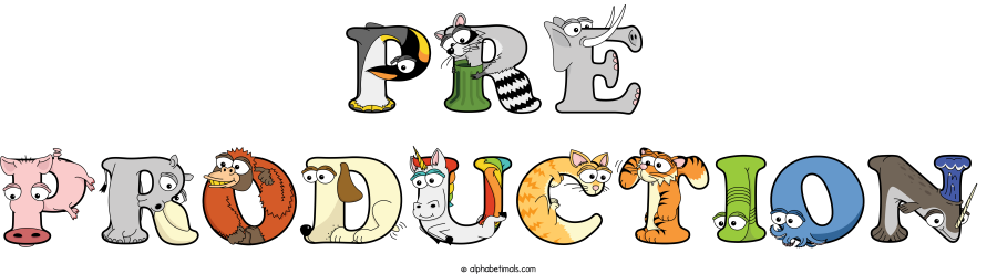 Pre Production animal word art spelling Pre Production with Alphabetimals - cartoon alphabet animals
