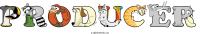producer animal word art