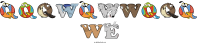qqqwqwwqqq-we spelled using animal alphabet letters