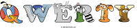 qwerty animal word art